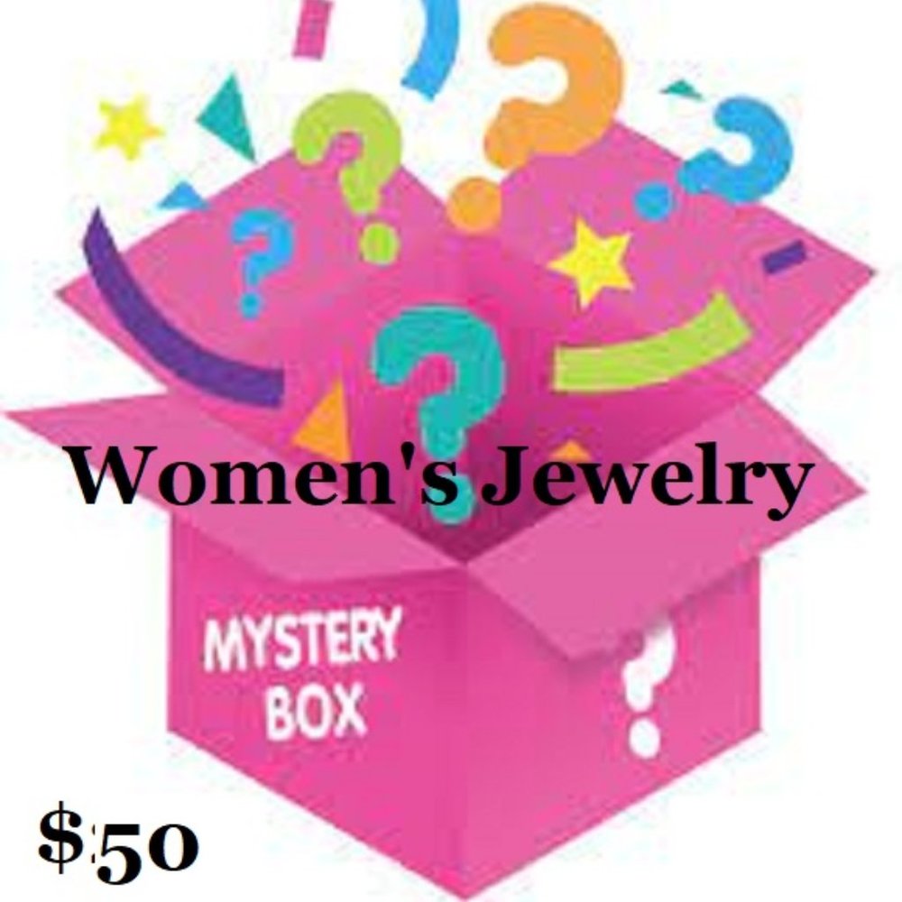 5 Item Women's Jewelry Mystery Box Pierced Earrings Bracelets Necklaces Pins Etc